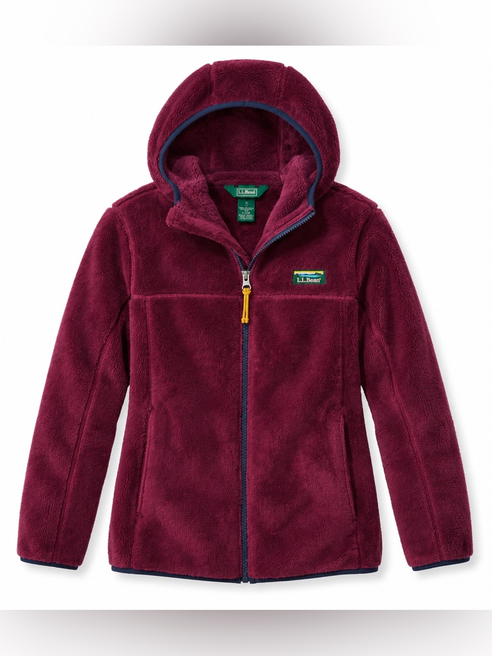 Kids' L.L.Bean Hi-Pile Fleece in Rich Berry, Size L (14-16)
